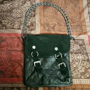 Black Bag lots of Pockets leather and Suede